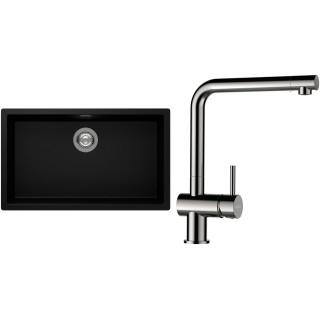 Set Schock S15-3 (dřez Kaia N-100XL Puro + baterie Epos Nerezový vzhled)