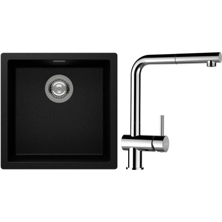 Set Schock S13-13 (dřez Kaia N-100 Magma + baterie Epos.120 Chrom)