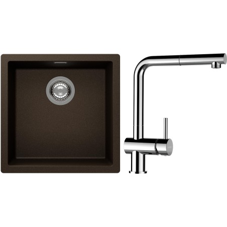 Set Schock S13-13 (dřez Kaia N-100 Bronze + baterie Epos.120 Chrom)