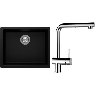 Set Schock S14-13 (dřez Kaia N-100L Puro + baterie Epos.120 Chrom)