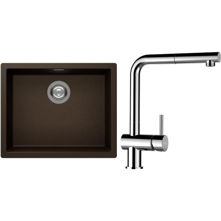 Set Schock S14-13 (dřez Kaia N-100L Bronze + baterie Epos.120 Chrom)