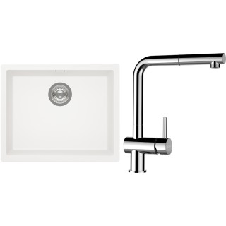 Set Schock S14-13 (dřez Kaia N-100L Polaris + baterie Epos.120 Chrom)