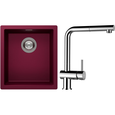 Set Schock S12-13 (dřez Kaia N-100S Berry + baterie Epos.120 Chrom)