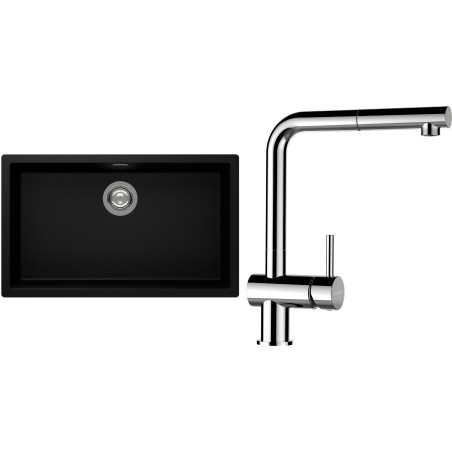 Set Schock S15-13 (dřez Kaia N-100XL Puro + baterie Epos.120 Chrom)