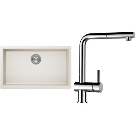 Set Schock S15-13 (dřez Kaia N-100XL Magnolia + baterie Epos.120 Chrom)