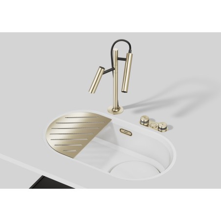 Ovládací knoflík excentru Blanco PushControl III Satin Gold