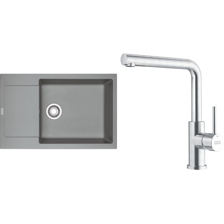 Set Franke G301ŠK (dřez MRG 611-78 BB Šedý kámen + baterie FC 6985.501 SMART GLENDA Celonerez)