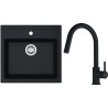 Set Franke T130Č (dřez SID 610 Černá + baterie FC 6051.901 LINA Matná černá)