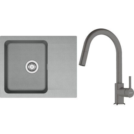 Set Franke T126Š (dřez OID 611-62 Šedá + baterie FC 6051.084 LINA Šedý kámen)