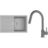 Set Franke T131Š (dřez S2D 611-78 Šedá + baterie FC 6051.084 LINA Šedý kámen)