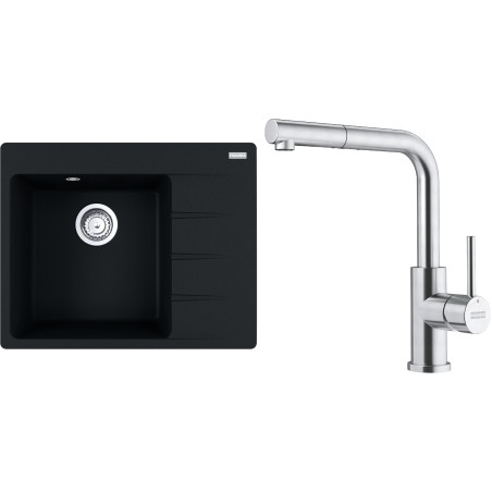 Set Franke G284O (dřez CNG 611-62 TL/2 Onyx + baterie FC 6986.501 SMART GLENDA Celonerez)