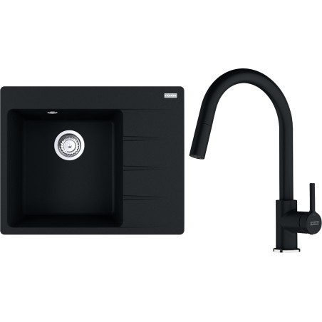 Set Franke G286O (dřez CNG 611-62 TL/2 Onyx + baterie FC 6051.071 LINA Onyx)