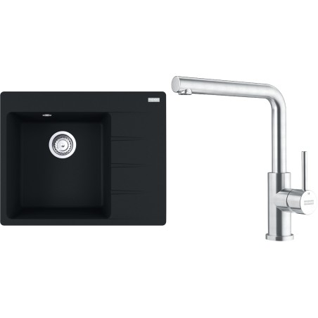 Set Franke G282MČ (dřez CNG 611-62 TL/2 Matná černá + baterie FC 6985.501 SMART GLENDA Celonerez)
