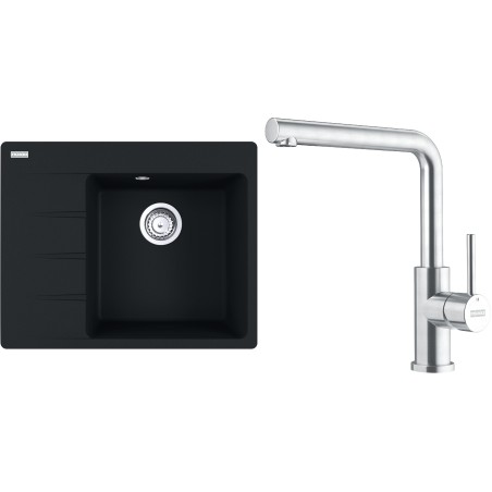 Set Franke G281MČ (dřez CNG 611-62 TL/7 Matná černá + baterie FC 6985.501 SMART GLENDA Celonerez)
