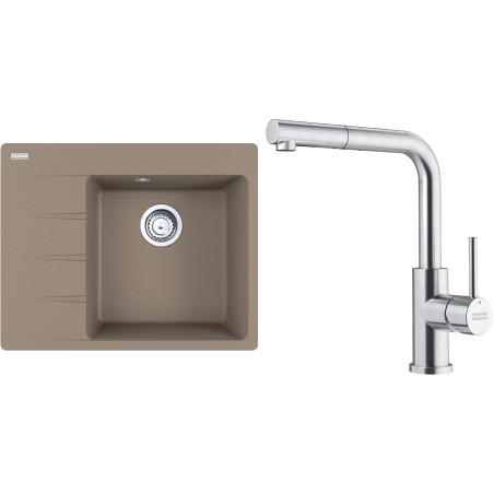 Set Franke G283KA (dřez CNG 611-62 TL/7 Kašmír + baterie FC 6986.501 SMART GLENDA Celonerez)