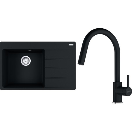 Set Franke G292O (dřez CNG 611-78 TL/2 Onyx + baterie FC 6051.071 LINA Onyx)