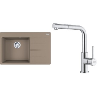 Set Franke G290KA (dřez CNG 611-78 TL/2 Kašmír + baterie FC 6986.501 SMART GLENDA Celonerez)