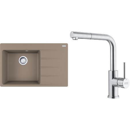 Set Franke G290KA (dřez CNG 611-78 TL/2 Kašmír + baterie FC 6986.501 SMART GLENDA Celonerez)