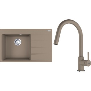 Set Franke G292KA (dřez CNG 611-78 TL/2 Kašmír + baterie FC 6051.424 LINA Kašmír)