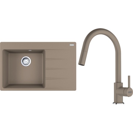 Set Franke G292KA (dřez CNG 611-78 TL/2 Kašmír + baterie FC 6051.424 LINA Kašmír)