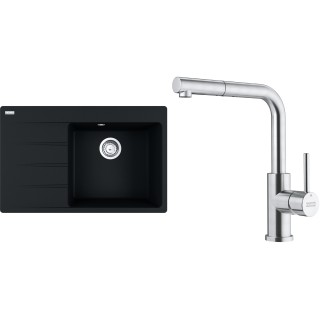 Set Franke G289O (dřez CNG 611-78 TL/7 Onyx + baterie FC 6986.501 SMART GLENDA Celonerez)