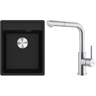 Set Franke G295O (dřez MRG 610-37 RTL Onyx + baterie FC 6986.501 SMART GLENDA Celonerez)