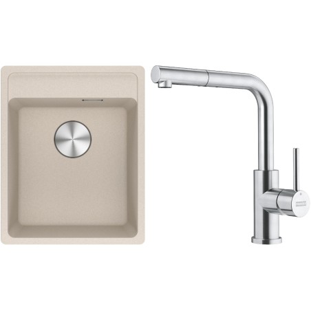 Set Franke G295SA (dřez MRG 610-37 RTL Sahara + baterie FC 6986.501 SMART GLENDA Celonerez)