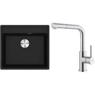 Set Franke G298O (dřez MRG 610-52 RTL Onyx + baterie FC 6986.501 SMART GLENDA Celonerez)