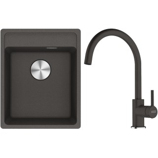 Set Franke G273ŠB (dřez MRG 610-37 RTL Šedá břidlice + baterie FC 6018.088 LINA Šedá břidlice)