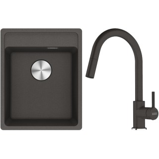 Set Franke G293ŠB (dřez MRG 610-37 RTL Šedá břidlice + baterie FC 6051.088 LINA Šedá břidlice)