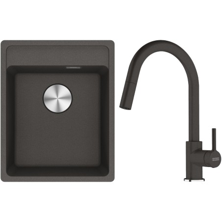 Set Franke G293ŠB (dřez MRG 610-37 RTL Šedá břidlice + baterie FC 6051.088 LINA Šedá břidlice)
