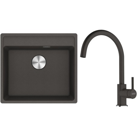 Set Franke G274ŠB (dřez MRG 610-52 RTL Šedá břidlice + baterie FC 6018.088 LINA Šedá břidlice)