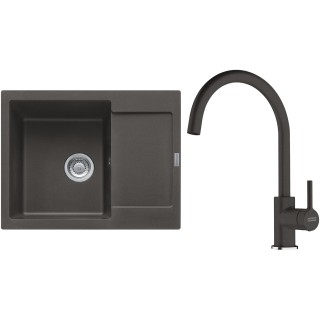 Set Franke G275ŠB (dřez MRG 611-62 Šedá břidlice + baterie FC 6018.088 LINA Šedá břidlice)