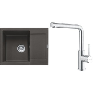 Set Franke G299ŠB (dřez MRG 611-62 Šedá břidlice + baterie FC 6985.501 SMART GLENDA Celonerez)