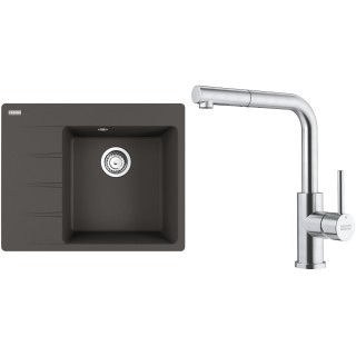 Set Franke G283ŠB (dřez CNG 611-62 TL/7 Šedá břidlice + baterie FC 6986.501 SMART GLENDA Celonerez)