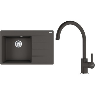 Set Franke G272ŠB (dřez CNG 611-78 TL/2 Šedá břidlice + baterie FC 6018.088 LINA Šedá břidlice)