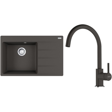 Set Franke G272ŠB (dřez CNG 611-78 TL/2 Šedá břidlice + baterie FC 6018.088 LINA Šedá břidlice)