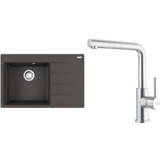Set Franke G288ŠB (dřez CNG 611-78 TL/2 Šedá břidlice + baterie FC 6985.501 SMART GLENDA Celonerez)