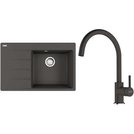 Set Franke G271ŠB (dřez CNG 611-78 TL/7 Šedá břidlice + baterie FC 6018.088 LINA Šedá břidlice)