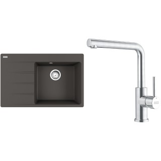 Set Franke G287ŠB (dřez CNG 611-78 TL/7 Šedá břidlice + baterie FC 6985.501 SMART GLENDA Celonerez)