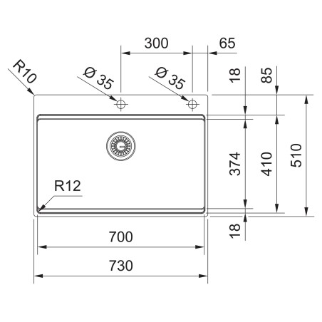 Kuchynský drez Franke Box BXX PRO 210/610-70 TL Nerez