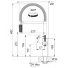 Kuchynská batéria Franke FG 4768.504 MARIS STRIPES SEMI PRO Matná čierna/zlatá