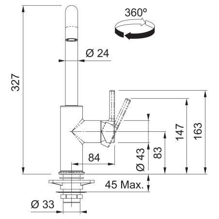 Kuchynská batéria Franke FN 5540.071 URBAN 2.0 Onyx
