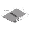 Varná doska s odsávaním Airforce INNOVA ARTIS PLUS PETRA 60 A Čierne sklo mat