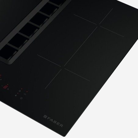 Varná deska s odsáváním Faber GALILEO SLIM RING F60 Černé sklo
