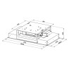 Stropný odsávač pár Faber HEAVEN LIGHT PRO X FLAT KL A90 Nerez