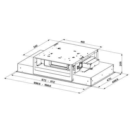Stropný odsávač pár Faber HEAVEN DUAL LIGHT G/WH FLAT KL A120 Nerez/biele sklo