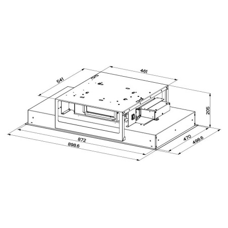 Stropný odsávač pár Faber HEAVEN LIGHT PRO G/WH FLAT KL A90 Nerez/biele sklo
