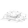 Stropný odsávač pár Faber HEAVEN LIGHT PRO G/WH FLAT KL A90 Nerez/biele sklo