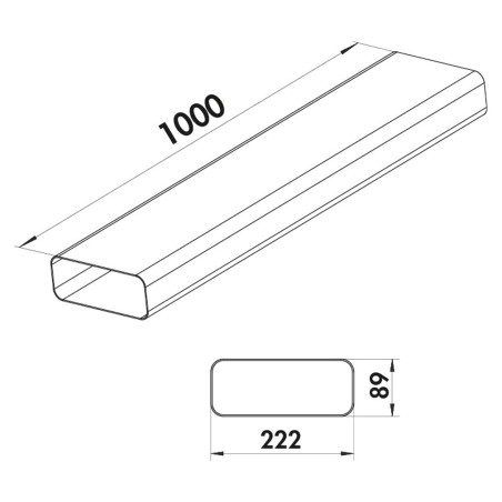 Faber AFC4043001 F-VRO - ploché potrubie 1000 mm